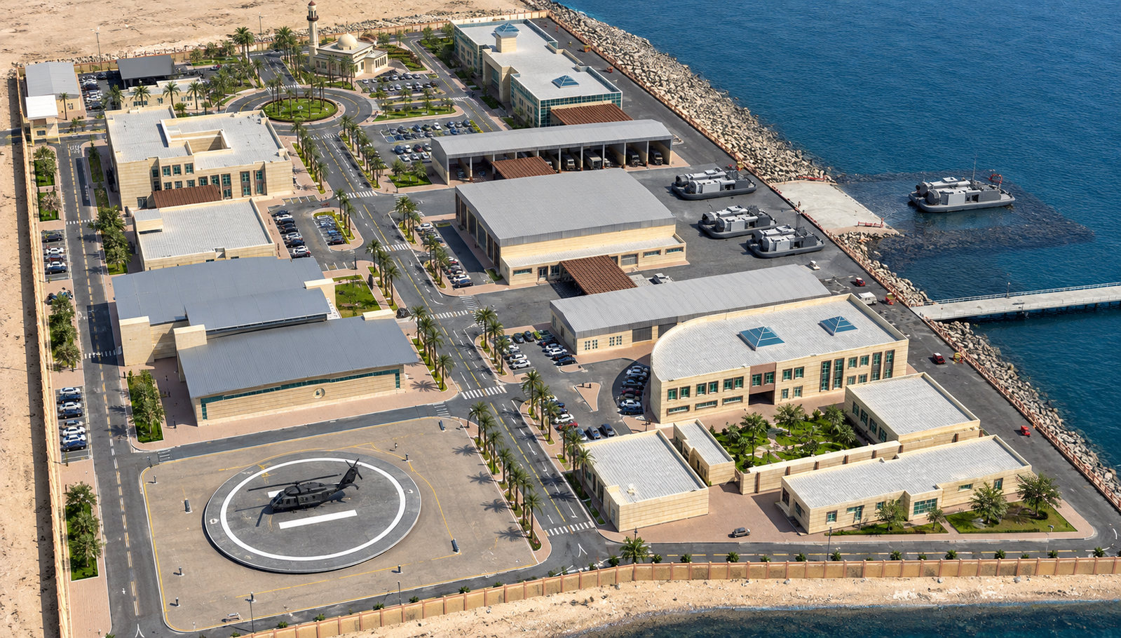 Coast Guard Headquarter with Large Marine